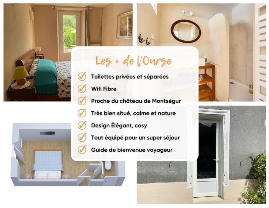 Chambre Double Cosy - Gite De La Louve Fougax-et-Barrineuf Bagian luar foto