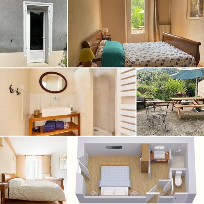 Chambre Double Cosy - Gite De La Louve Fougax-et-Barrineuf Bagian luar foto